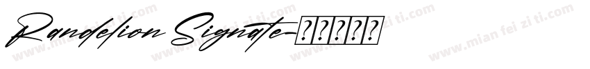 Randelion Signate字体转换